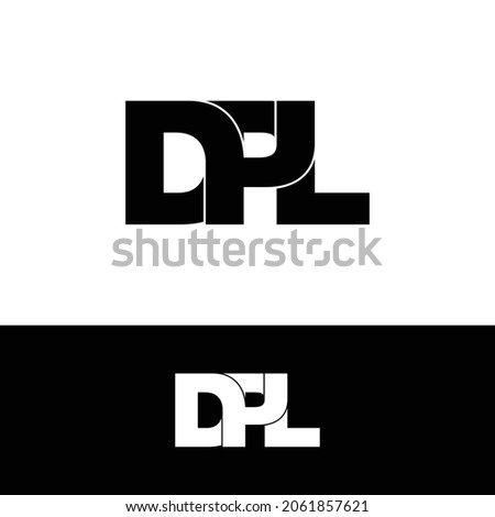 DPL letter monogram logo design vector
