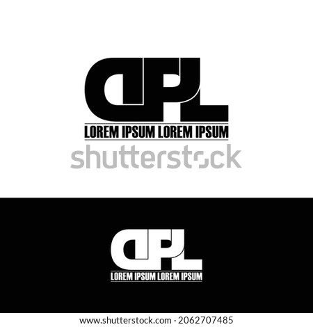 DPL letter monogram logo design vector