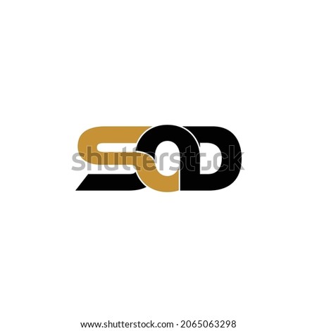 SOD letter monogram logo design vector