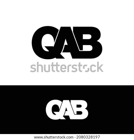 QAB letter monogram logo design vector