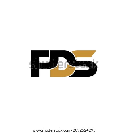 PDS letter monogram logo design vector