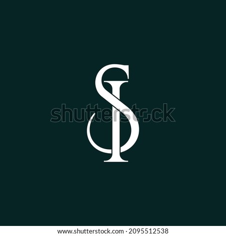 Letter SI luxury logo design vector Stock fotó © 