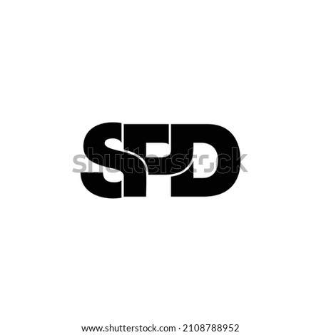 SPD letter monogram logo design vector