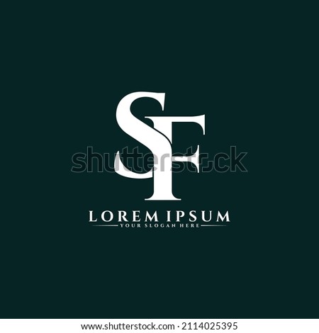 Letter SF luxury logo design vector Imagine de stoc © 