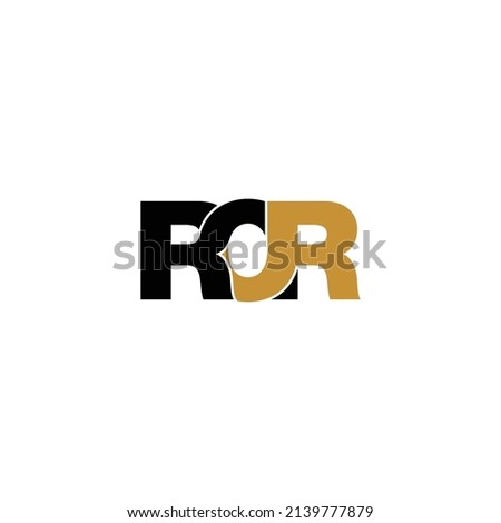 ROR letter monogram logo design vector