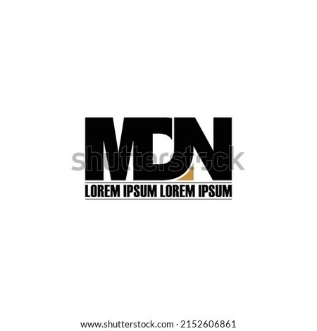 MDN letter monogram logo design vector