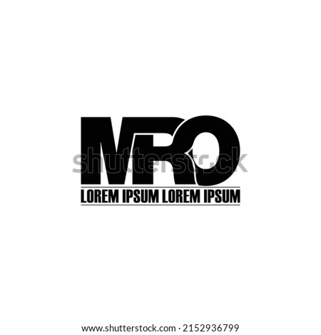 MRO letter monogram logo design vector