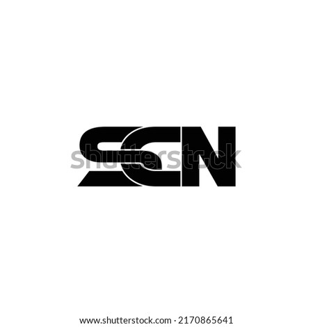 SCN letter monogram logo design vector