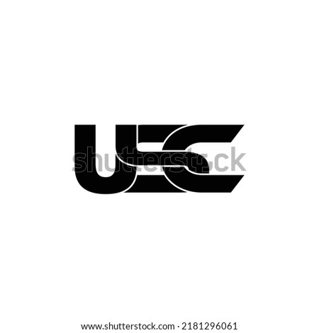 USC letter monogram logo design vector