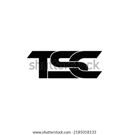 TSC letter monogram logo design vector