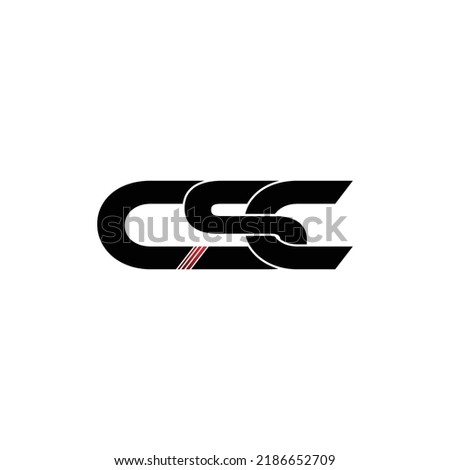CSC letter monogram logo design vector