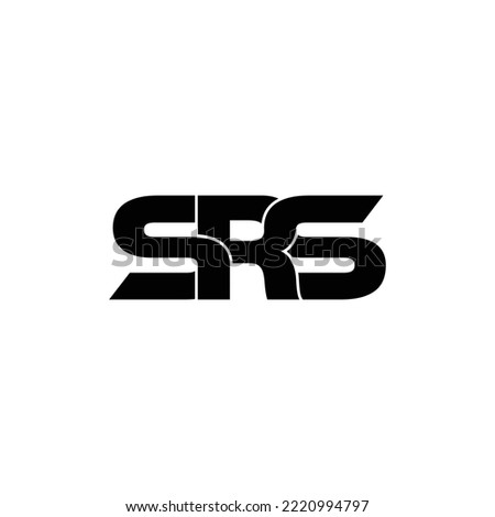 SRS letter monogram logo design vector