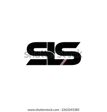 SLS letter monogram logo design vector