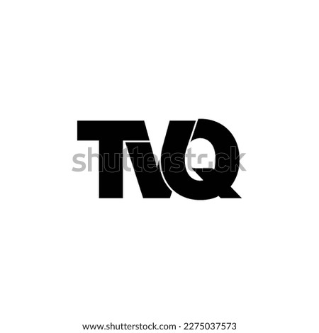 TVQ letter monogram logo design vector