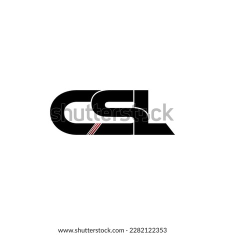 CSL letter monogram logo design vector