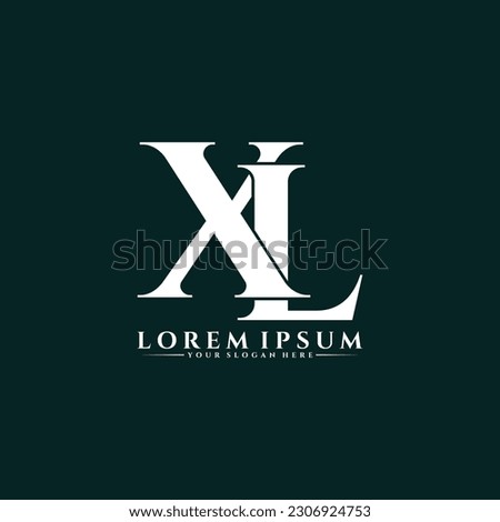 Letter XL luxury logo design vector