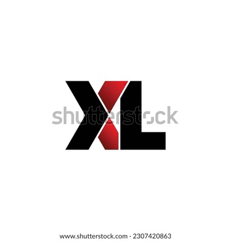 Letter XL simple logo design vector