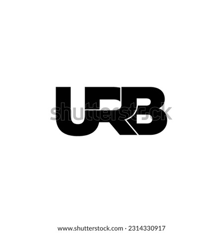 URB letter monogram logo design vector