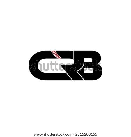 CRB letter monogram logo design vector