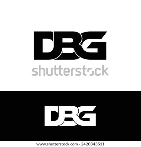 DBG letter monogram logo design vector