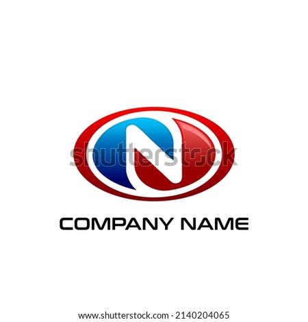 Illustration vector graphic for Letter N soft gel logo Stock foto © 