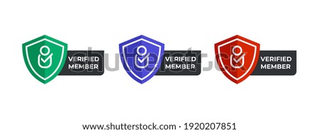 Verified member logo icon with transparent in modern design. Vector Illustration template.