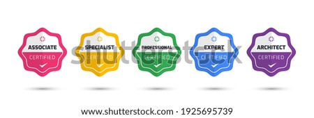 Digital Certification emblem with modern concept design. Certified logo badge template. Vector illustration.
