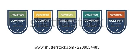 Shield Certified Logo Badge Design. Certification for professional advanced template.