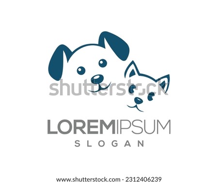 pet love, dog and cat, fur, happy, illustration, kitten, kitty, logo, love, paw, pet, puppy, shop, sitting, small, vector, veterinarian, veterinary, pet logo, pet care