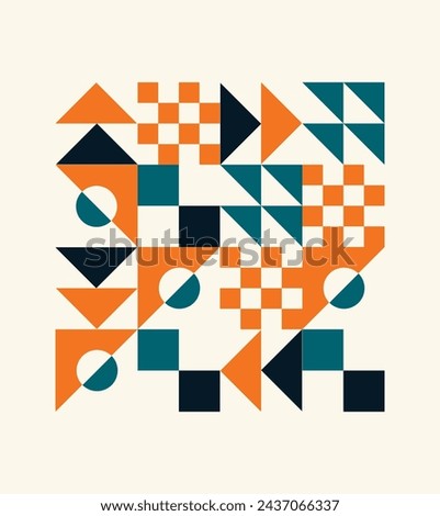 Discover the fusion of nature inspired elements and geometric shapes in our versatile vector illustration art offering endless possibilities for creative wallpaper and textile designs
