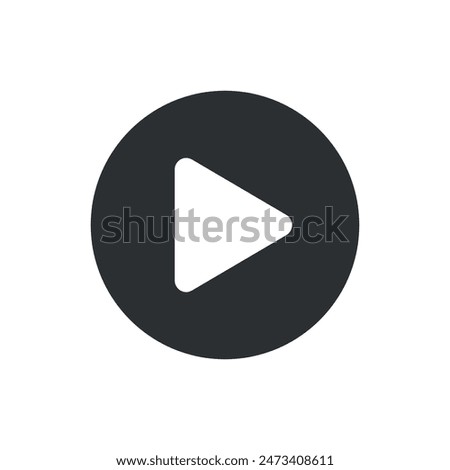play button vector icon. filled play icon