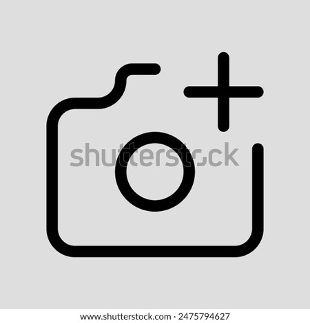 upload, add photo, image outline vector icon. upload image. upload photo. add image. add photo