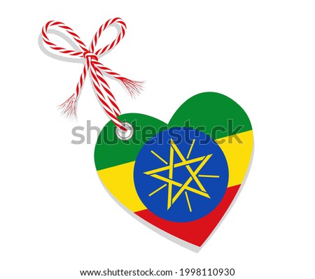 Flag as a heart 