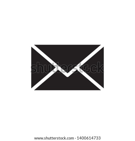 flat envelope glyph icon symbol sign, vector, eps 10