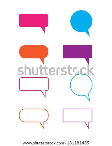 A collection of vector speech and communication bubbles