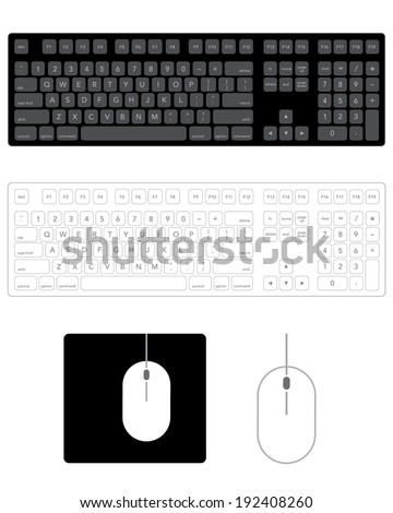 Vector Keyboard and Mouse Set 