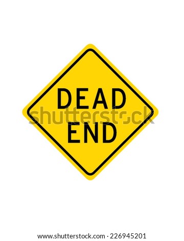 Dead End Sign - Vector