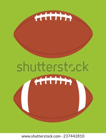 Vector Canadian and American Football Set