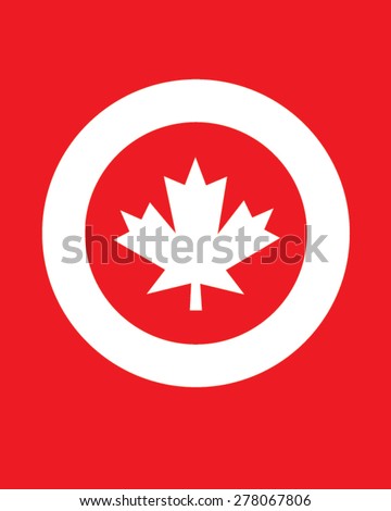 Vector Canadian maple leaf icon and logo