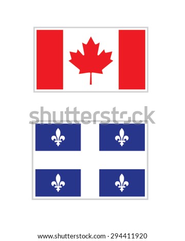 Canada and Quebec Flag Set 