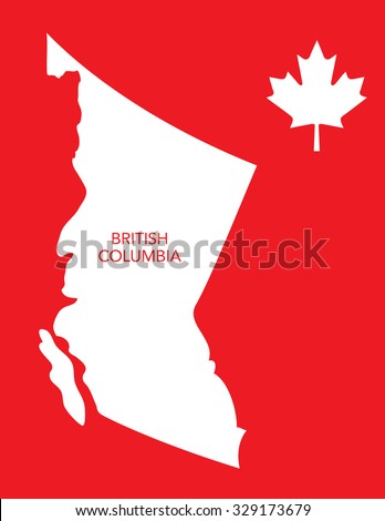 Vector Canadian Province Map - British Columbia