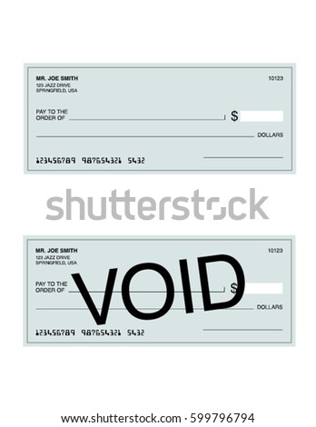 Vector Cheque and Void Cheque Set