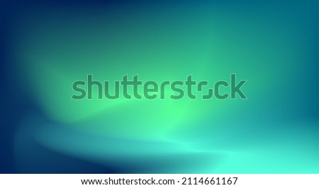 Abstract green and blue background. Aurora Borealis sky