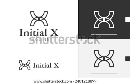 Logo design geometric letter X with modern tech style, simple initial alphabet for technology company icon symbol sign futuristic vector design template modern simple flat emblem business web favicon