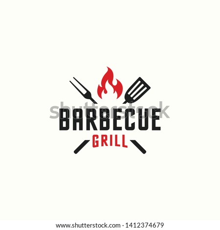 Barbecue Grill Garden Party Bbq Vector Logo Design Inspiration