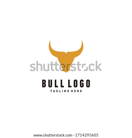 Head Buffalo Bull Elegant Logo Symbol Design Illustration Vector for Company
