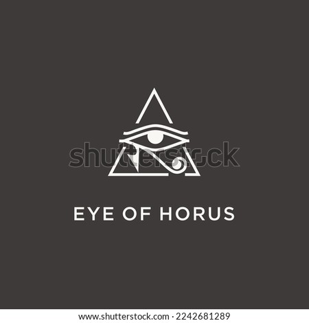 Eye Of Horus Ancient Egypt Triangle Logo Design Icon Sign