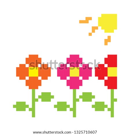 pixel art flower1