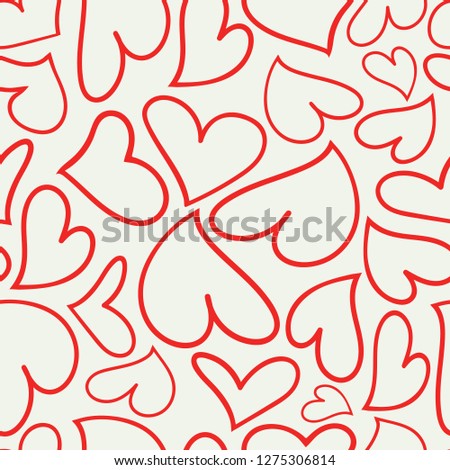 Tin Shanty Designs, vector, repeat pattern design,  hearts with funky, sassy feel. Vector design created with Adobe Illustrator CC
