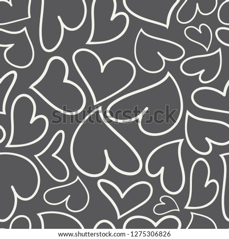 Tin Shanty Designs, vector, repeat pattern design,  hearts with funky, sassy feel. Vector design created with Adobe Illustrator CC
